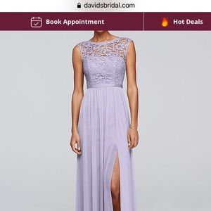 David’s Bridal long bridesmaid dress